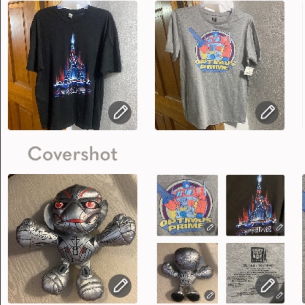 2 NEW tee shirts 2XL+XL 14-16 kids+talking Ultron doll